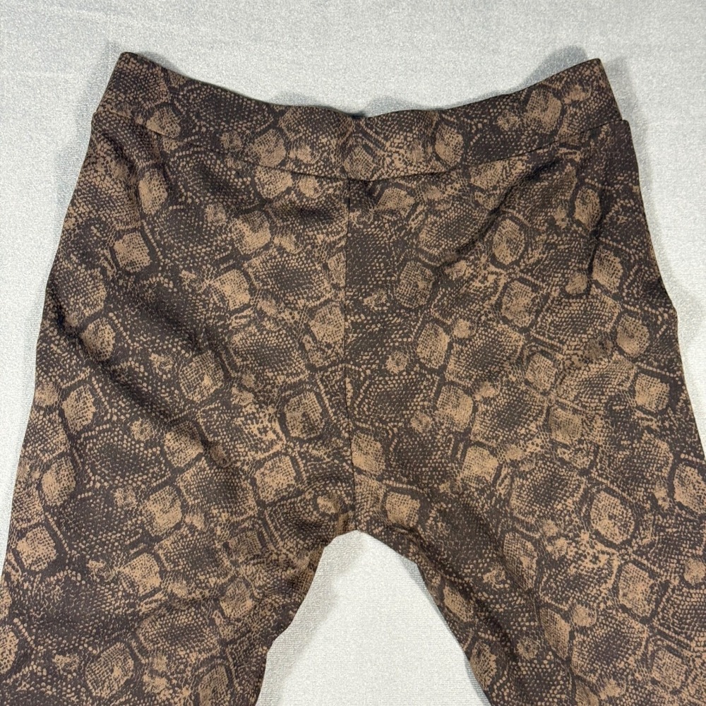 NYDJ Leggings Womens 10 Brown Ami Skinny Snakeskin Print Lift Tuck 11393P351 - Picture 9 of 11